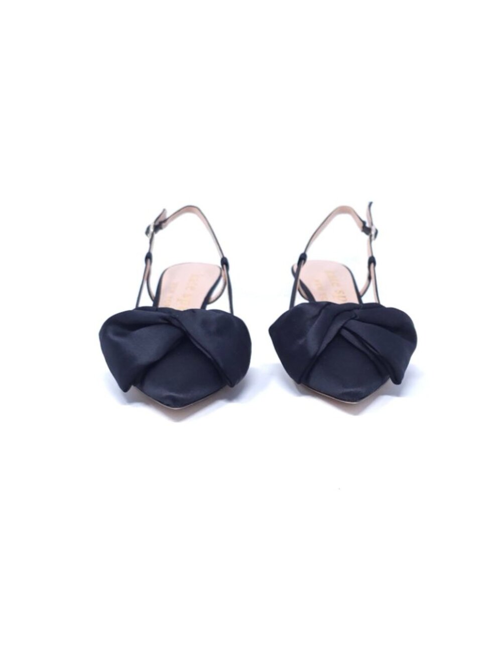 Kate Spade Marseille Satin Bow Slingback Dress Pumps Size 6B Black - Picture 3 of 11